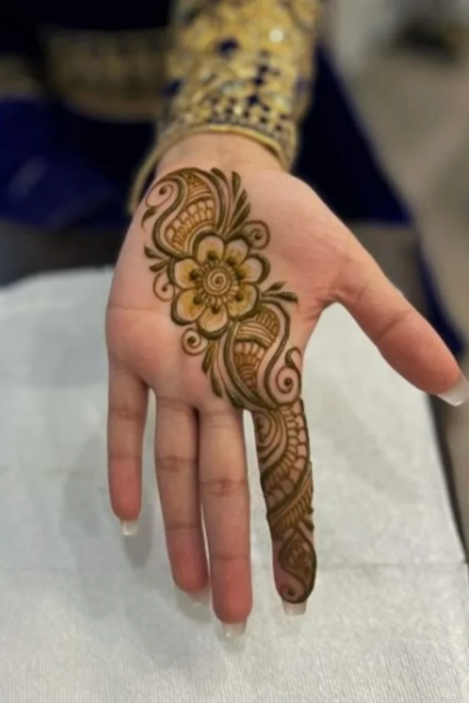 royal mehndi design front hand