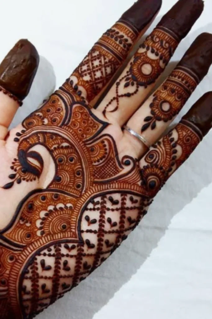 royal mehndi design front hand