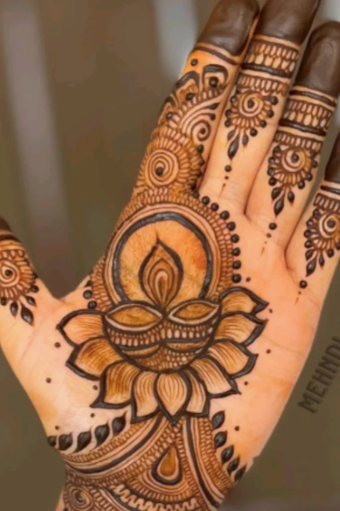 royal mehndi design front hand