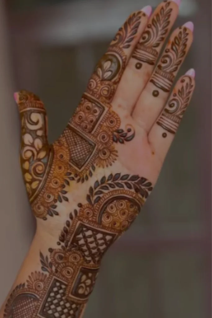 royal mehndi design front hand