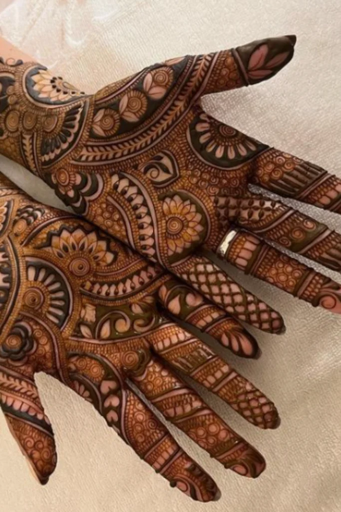 royal mehndi design front hand