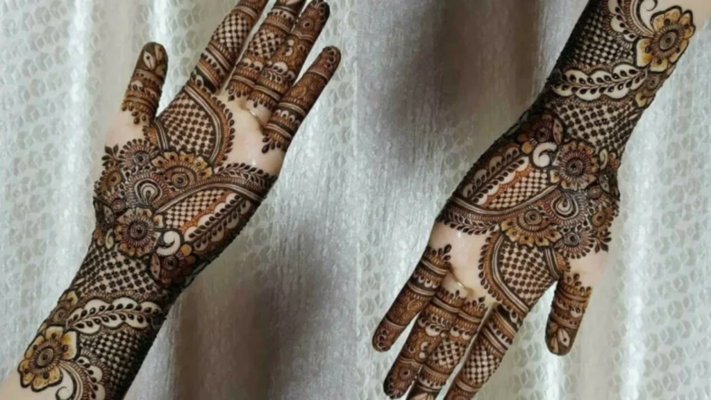 royal mehndi design front hand